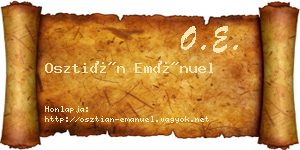 Osztián Emánuel névjegykártya